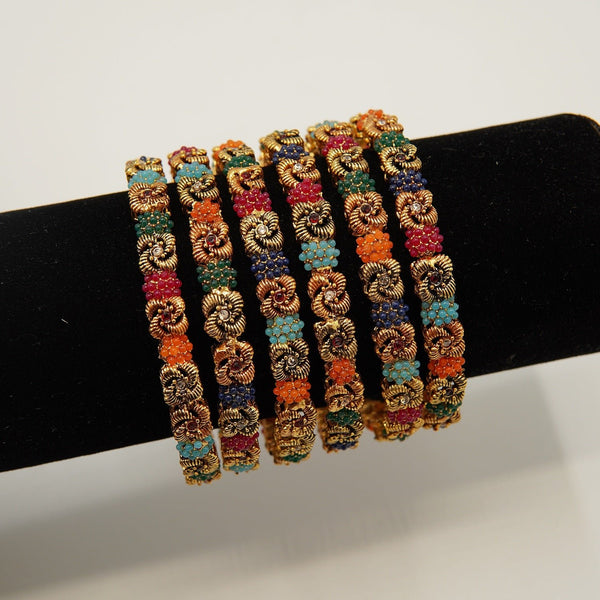 Navratan 6 Pieces Bridal Churi Set - tlmjewels