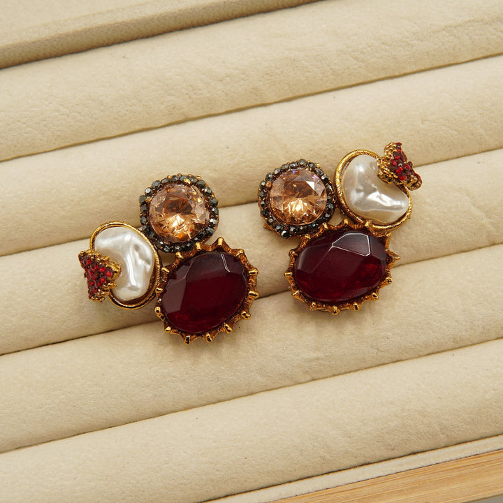 One Stone M.O.P Studs - tlmjewels