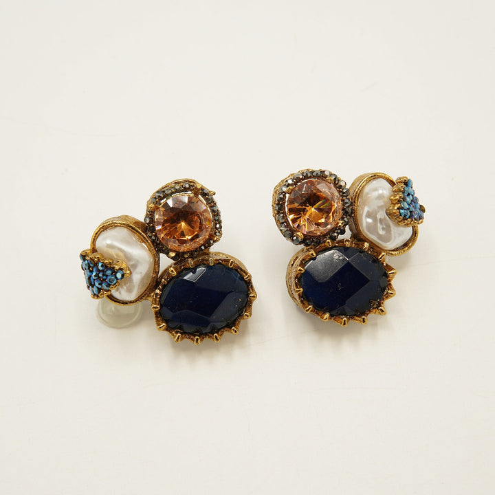 One Stone M.O.P Studs - tlmjewels