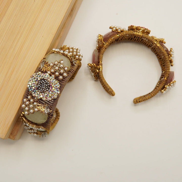 Pearls Work Turkish Handcuff ( Single ) - tlmjewels