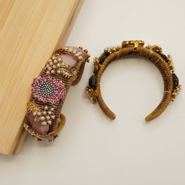 Pearls Work Turkish Handcuff ( Single ) - tlmjewels