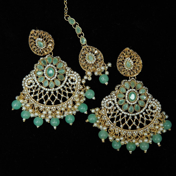 Polki Chaand Baali Teeka Earring - tlmjewels