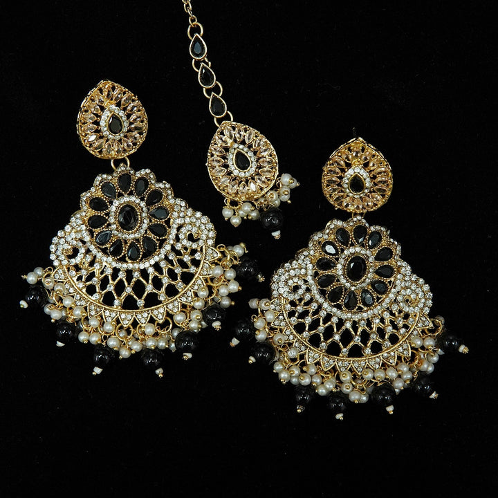 Polki Chaand Baali Teeka Earring - tlmjewels