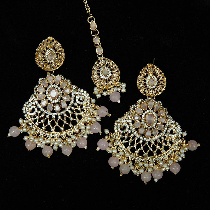Polki Chaand Baali Teeka Earring - tlmjewels
