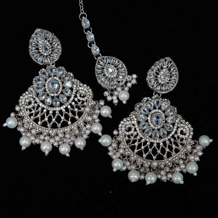 Polki Chaand Baali Teeka Earring - tlmjewels