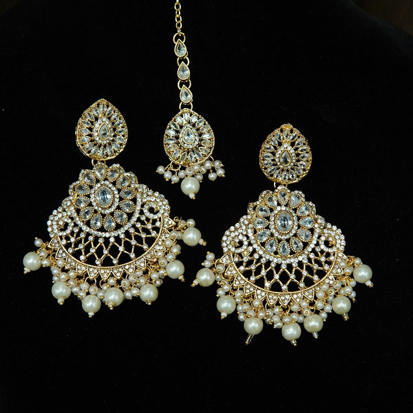 Polki Chaand Baali Teeka Earring