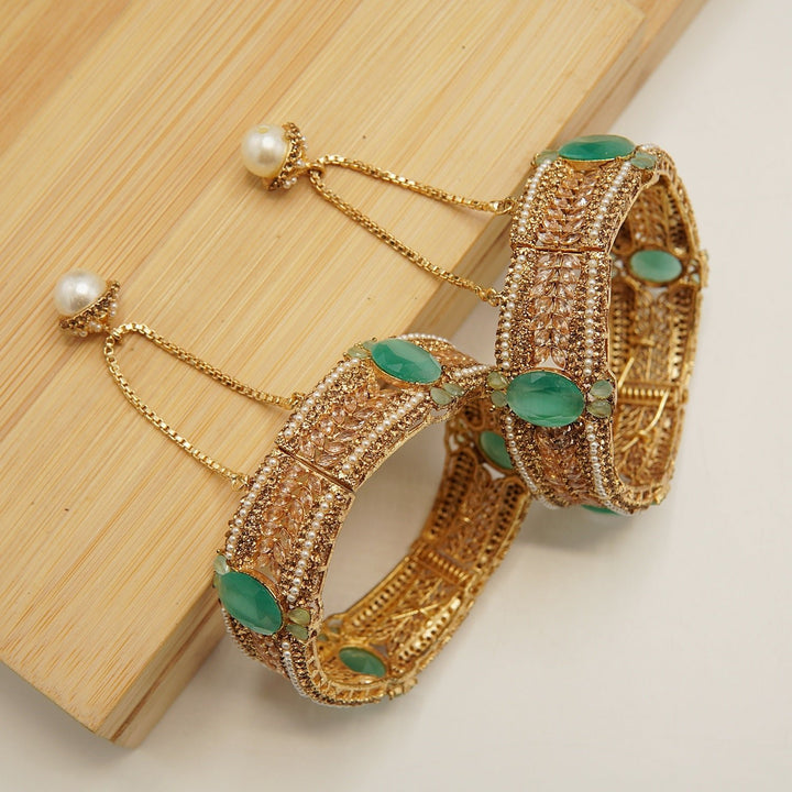 Polkis And Egyptian Kara Pair - tlmjewels