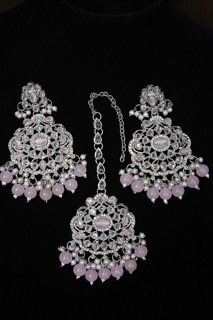 Polkis Earring and Bindiya Set - tlmjewels