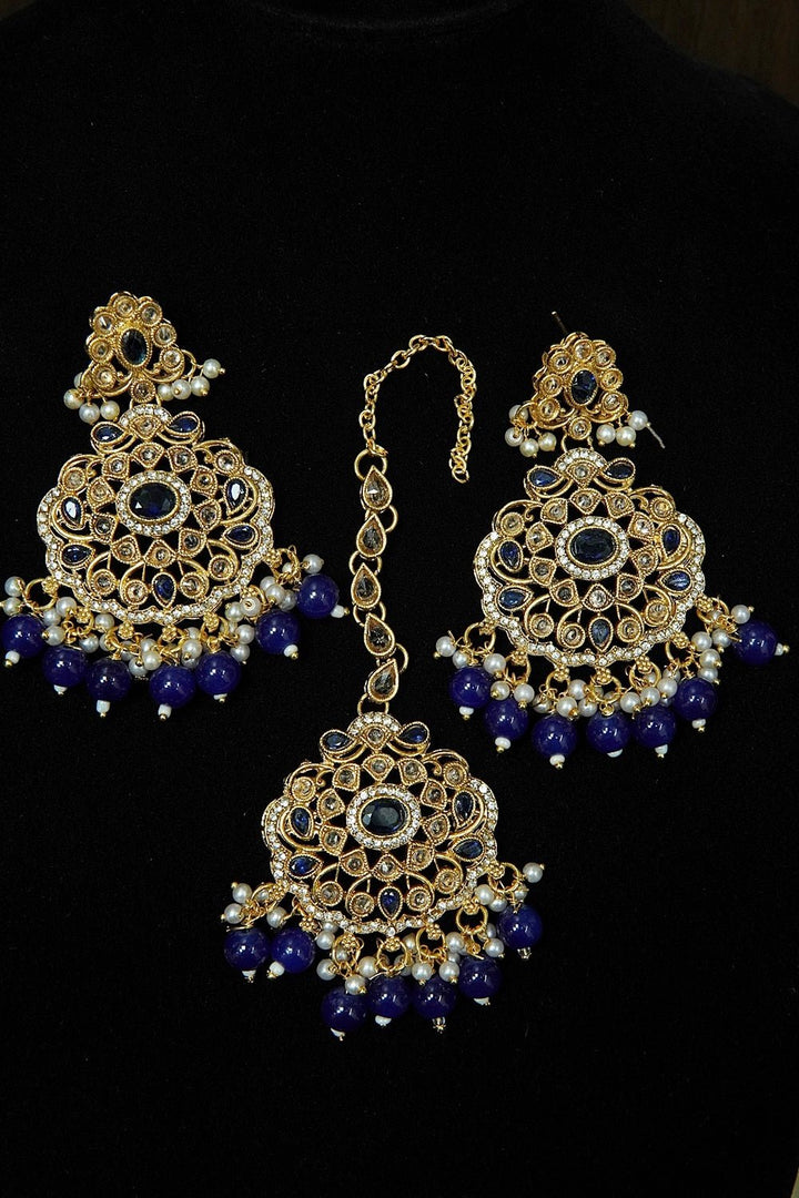 Polkis Earring and Bindiya Set - tlmjewels