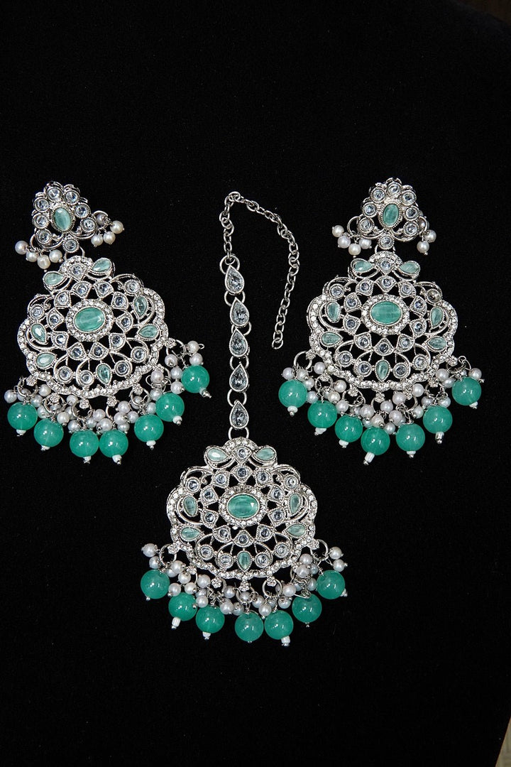 Polkis Earring and Bindiya Set - tlmjewels