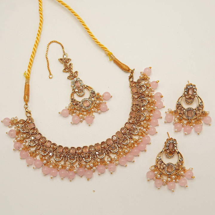 Polkis Mini Chaand Baali Necklace Set - tlmjewels