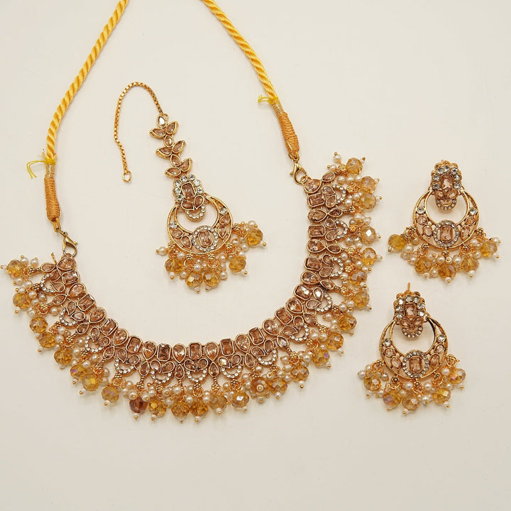 Polkis Mini Chaand Baali Necklace Set - tlmjewels