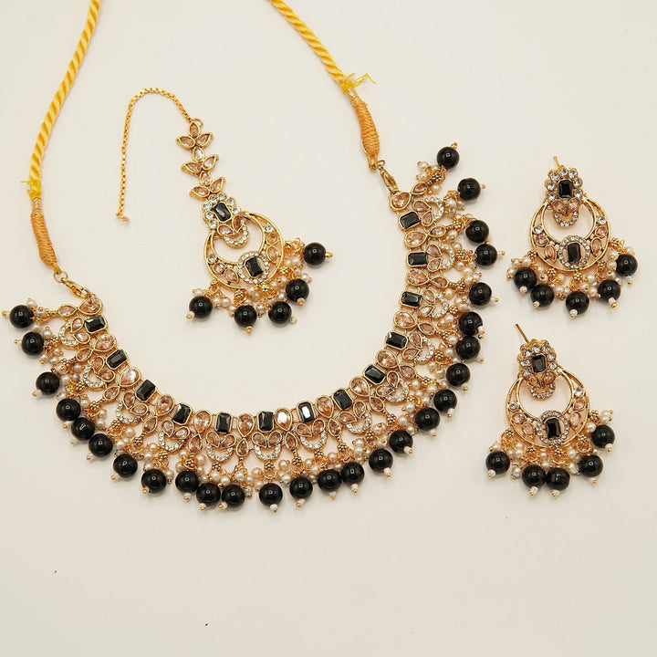 Polkis Mini Chaand Baali Necklace Set - tlmjewels