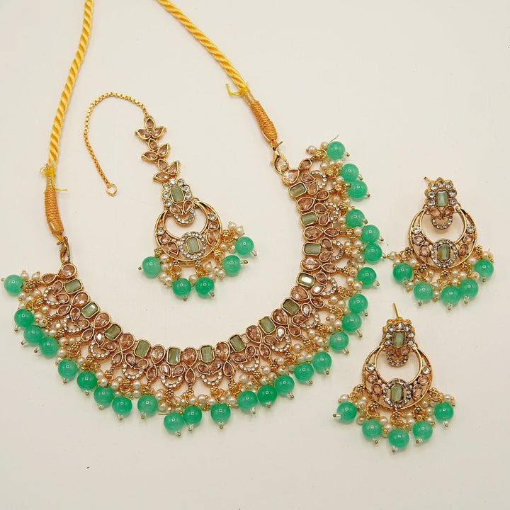 Polkis Mini Chaand Baali Necklace Set - tlmjewels