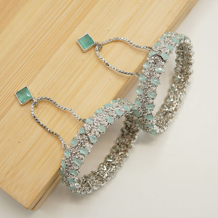 Polkis Nauratan And Solid Bangles Pair - tlmjewels