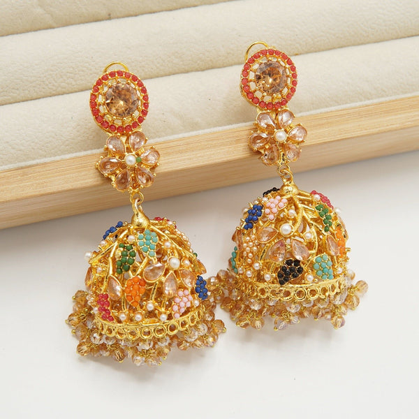 Polkis Nauratan Traditional Jhumka - tlmjewels