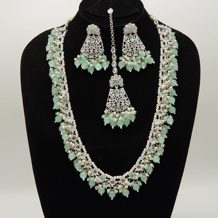 Reversed AD Polki Royal Mala Set - tlmjewels