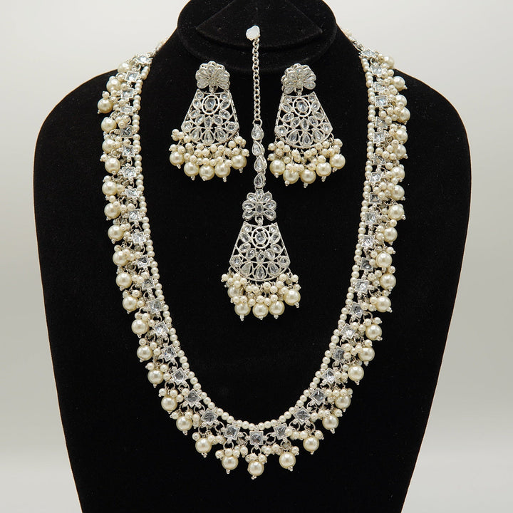 Reversed AD Polki Royal Mala Set - tlmjewels