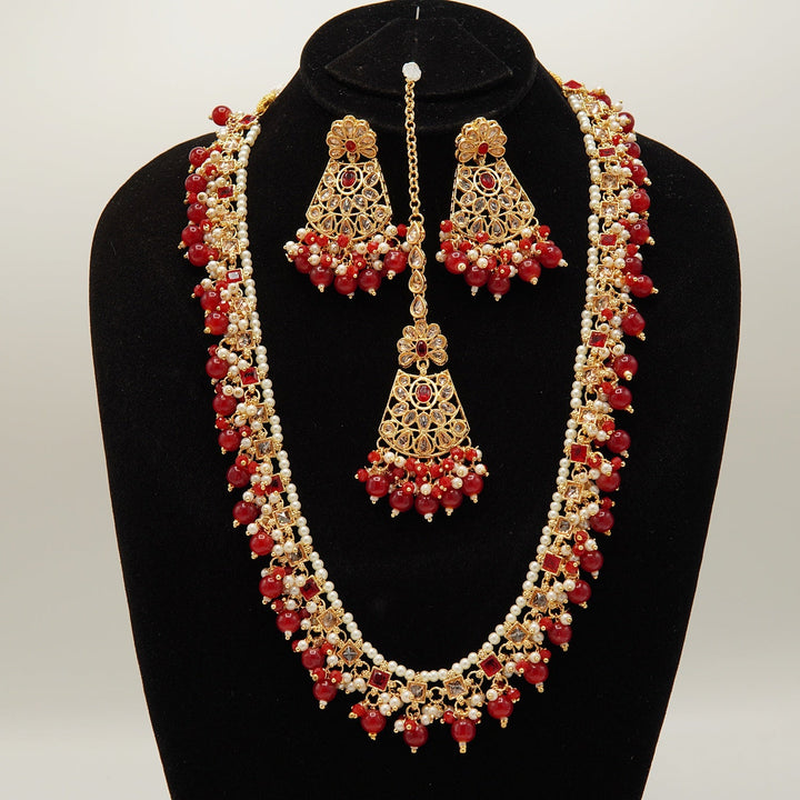 Reversed AD Polki Royal Mala Set - tlmjewels