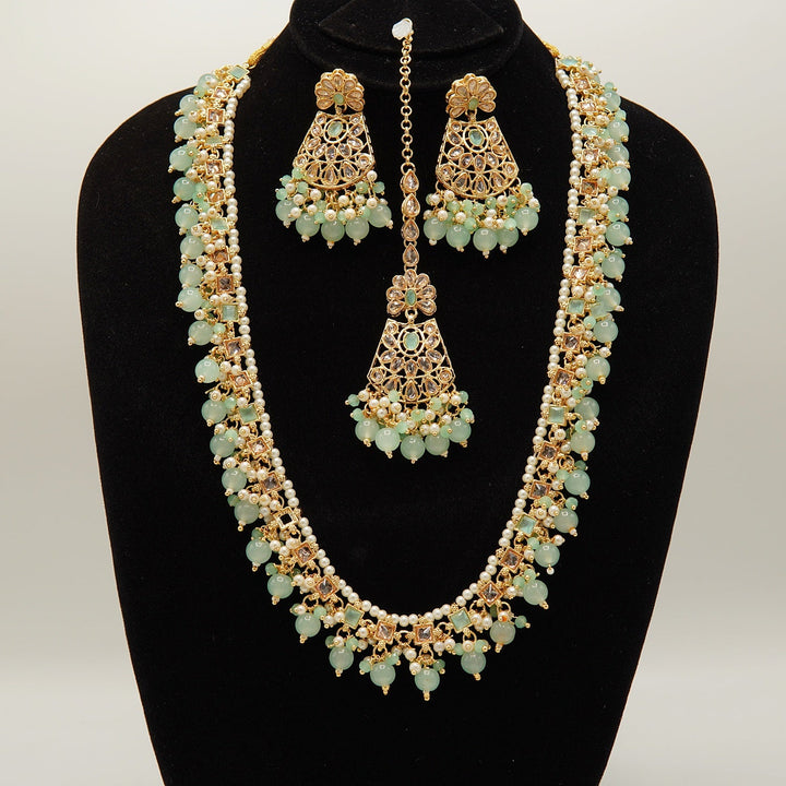 Reversed AD Polki Royal Mala Set - tlmjewels