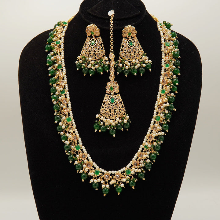 Reversed AD Polki Royal Mala Set - tlmjewels