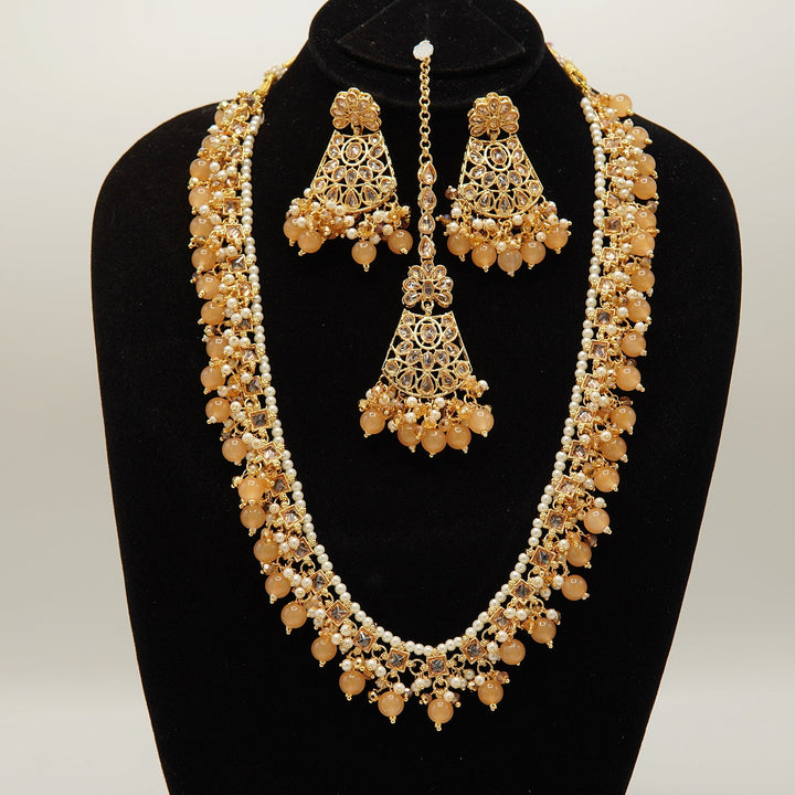 Reversed AD Polki Royal Mala Set - tlmjewels