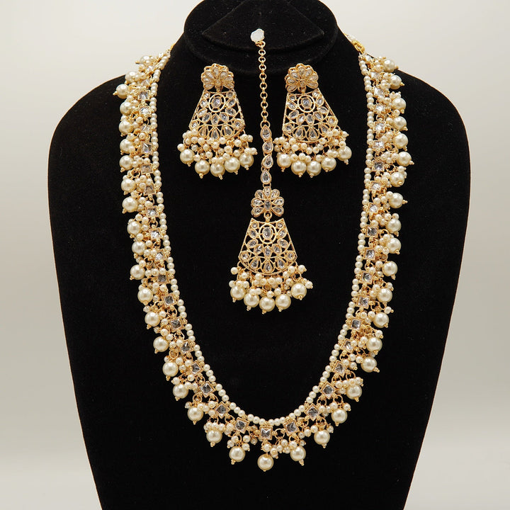 Reversed AD Polki Royal Mala Set - tlmjewels