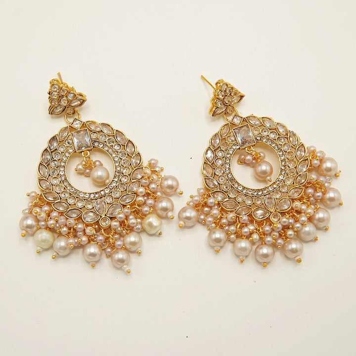 Reversed A.D Polki Style Earring - tlmjewels