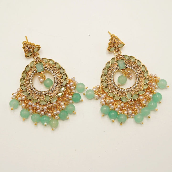Reversed A.D Polki Style Earring - tlmjewels