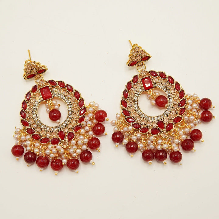 Reversed A.D Polki Style Earring - tlmjewels