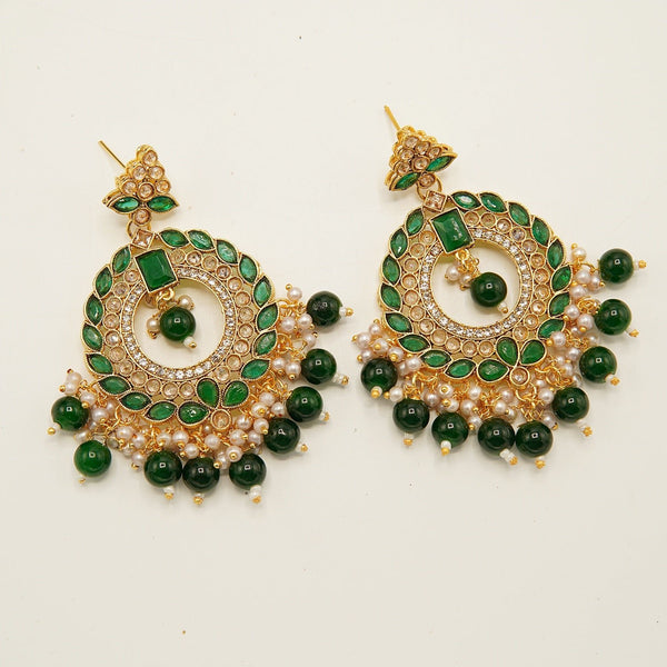 Reversed A.D Polki Style Earring - tlmjewels
