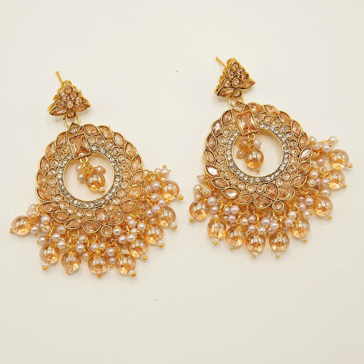 Reversed A.D Polki Style Earring - tlmjewels