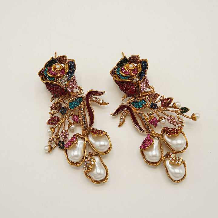 Rose Mother Of Pearl Earrings - tlmjewels