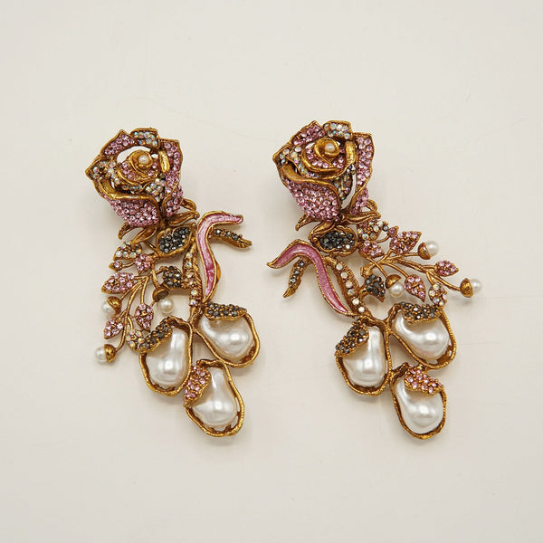 Rose Mother Of Pearl Earrings - tlmjewels