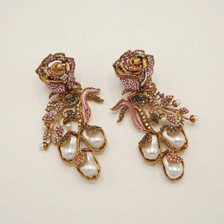 Rose Mother Of Pearl Earrings - tlmjewels