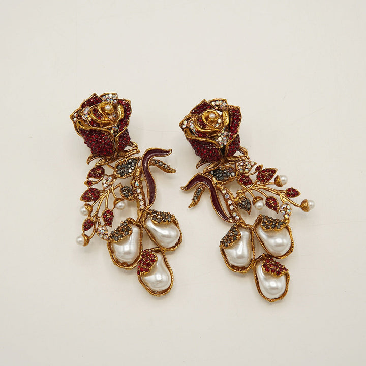 Rose Mother Of Pearl Earrings - tlmjewels