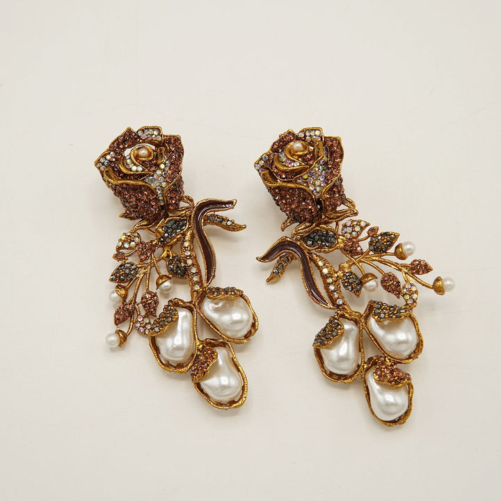 Rose Mother Of Pearl Earrings - tlmjewels