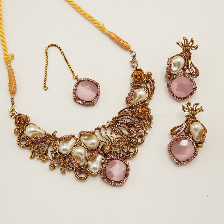 Royal Gems Mother Of Pearls Necklace - tlmjewels