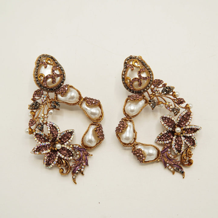 Royal Mother Of Pearl Baali Earring - tlmjewels