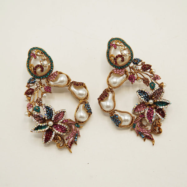 Royal Mother Of Pearl Baali Earring - tlmjewels