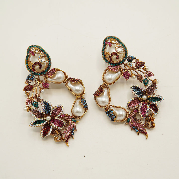 Royal Mother Of Pearl Baali Earring - tlmjewels
