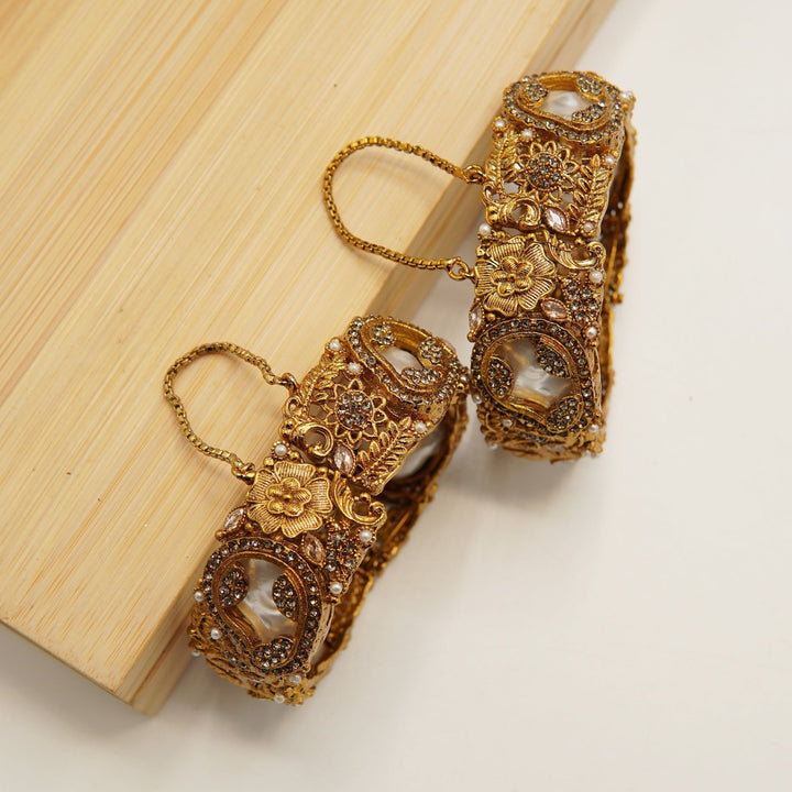 Royal turkish copper and antique kangans pair - tlmjewels