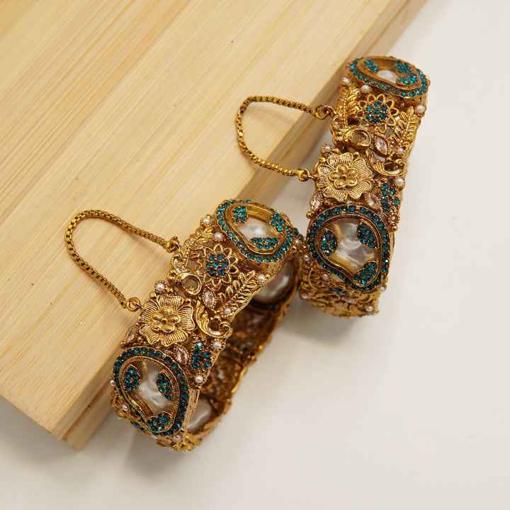 Royal turkish copper and antique kangans pair - tlmjewels