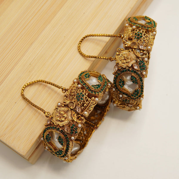 Royal turkish copper and antique kangans pair - tlmjewels