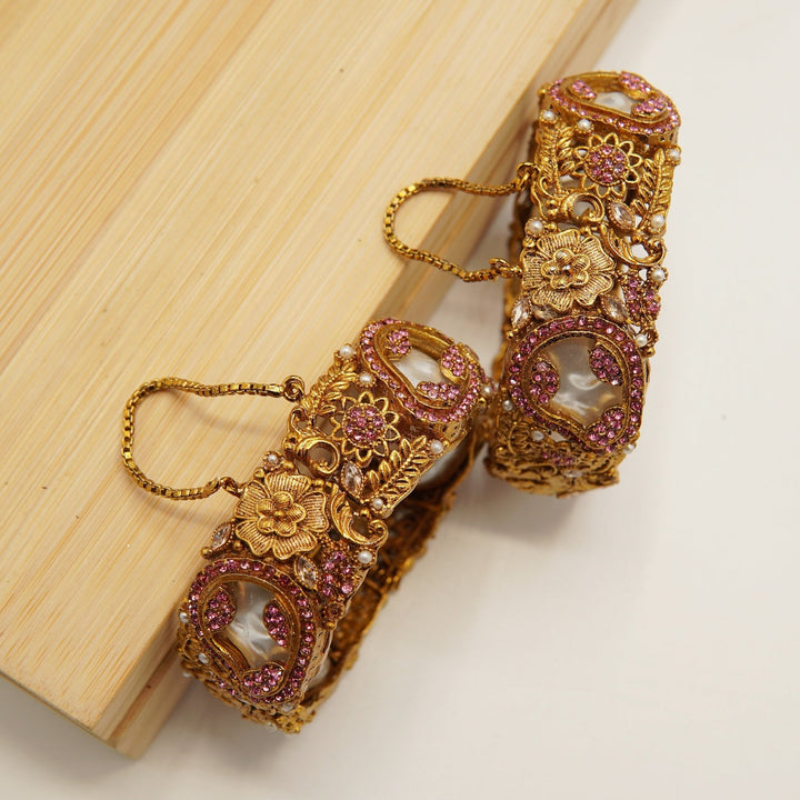 Royal turkish copper and antique kangans pair - tlmjewels