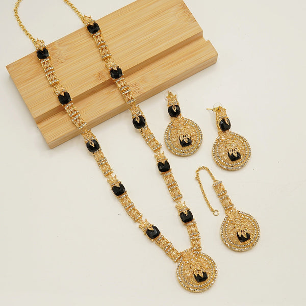 Royal Zirconia Doublets Long Length Mala Set - tlmjewels