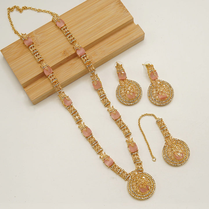 Royal Zirconia Doublets Long Length Mala Set - tlmjewels