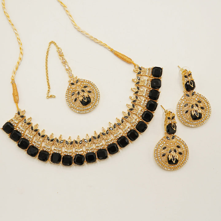 Royal Zirconia Doublets Necklace Set - tlmjewels