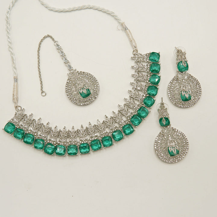 Royal Zirconia Doublets Necklace Set - tlmjewels