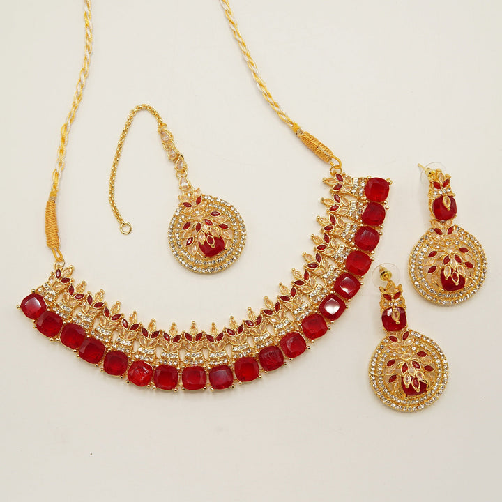 Royal Zirconia Doublets Necklace Set - tlmjewels